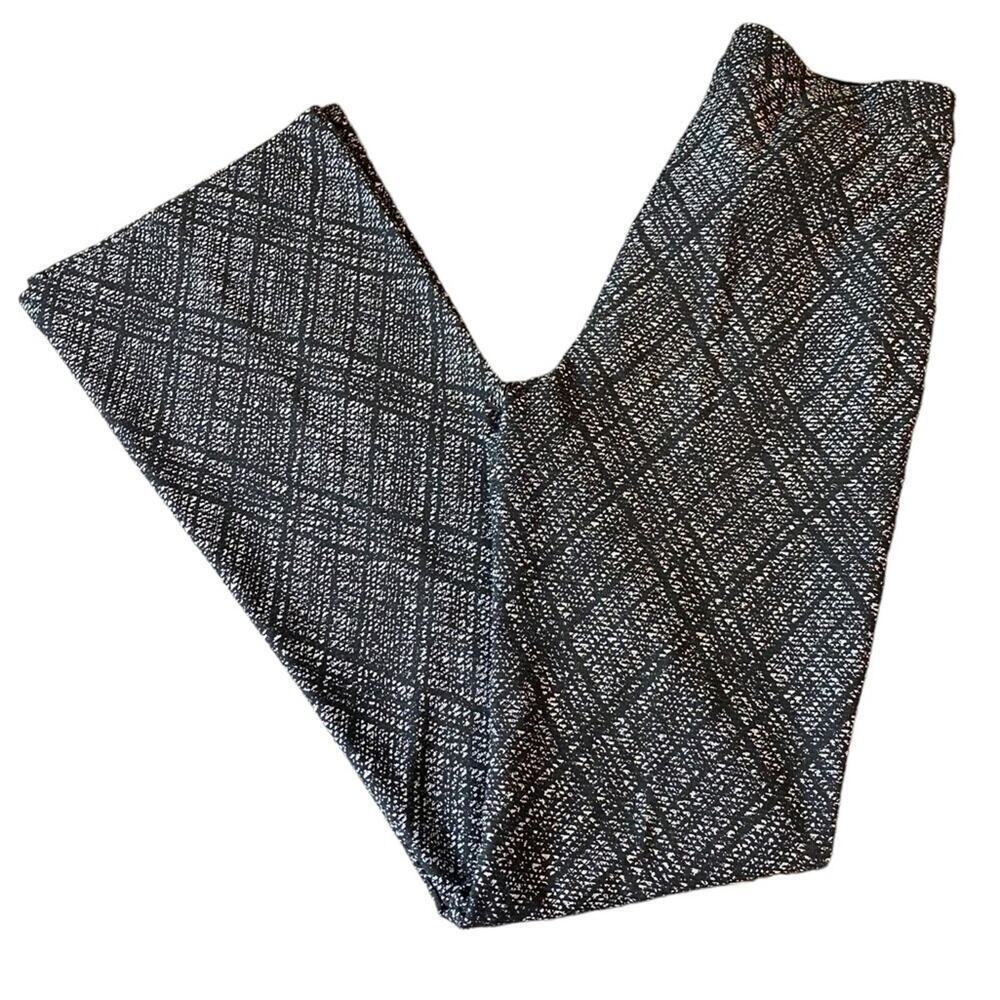 CAMBIO Black / White Wide Leg Plaid Pants Women's Size 6